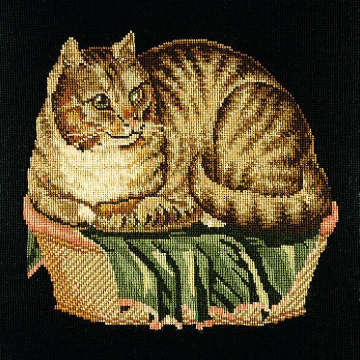 The Contented Cat Needlepoint Kit Elizabeth Bradley Design 