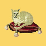 The Cream Cat Needlepoint Kit Elizabeth Bradley Design Sunflower Yellow 