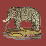 The Elephant Needlepoint Kit Elizabeth Bradley Design Dark Red 