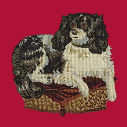 The King Charles Spaniel Needlepoint Kit Elizabeth Bradley Design Bright Red 