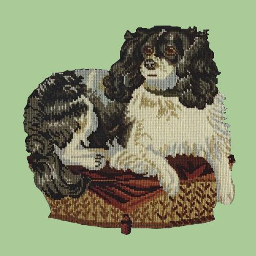 The King Charles Spaniel Needlepoint Kit Elizabeth Bradley Design Pale Green 