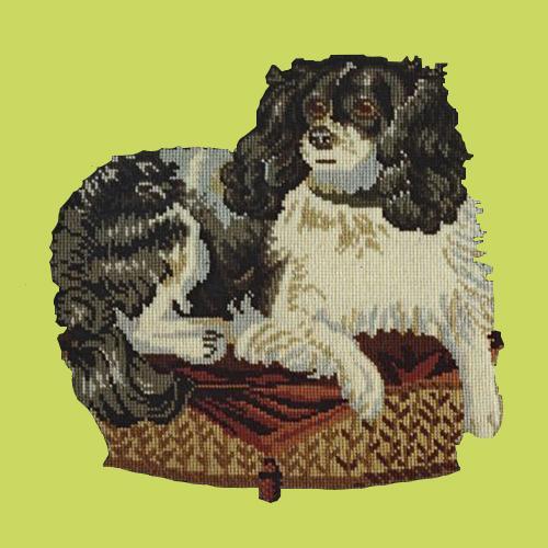 The King Charles Spaniel Needlepoint Kit Elizabeth Bradley Design Pale Lime 