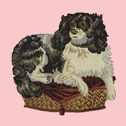 The King Charles Spaniel Needlepoint Kit Elizabeth Bradley Design Pale Rose 