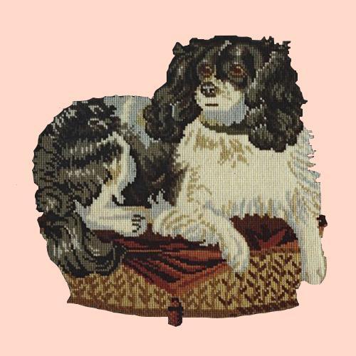 The King Charles Spaniel Needlepoint Kit Elizabeth Bradley Design Salmon Pink 