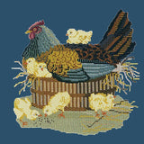 The Mother Hen Needlepoint Kit Elizabeth Bradley Design Dark Blue 