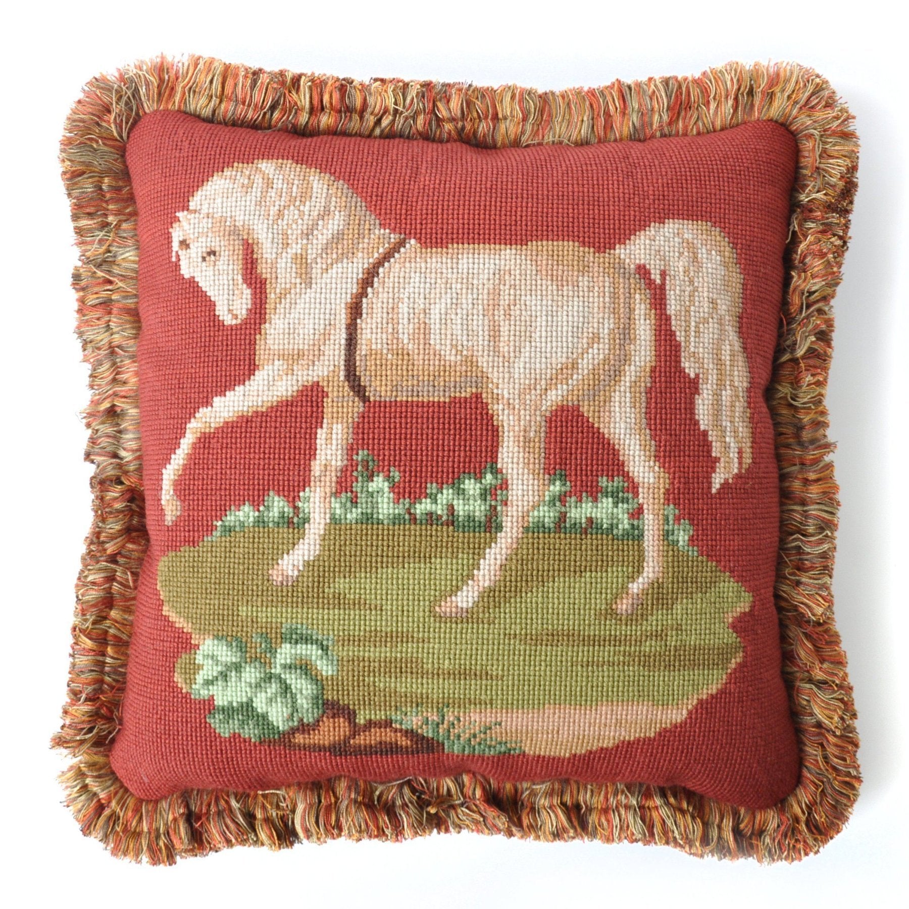 The Palomino Needlepoint Kit Elizabeth Bradley Design Dark Red 