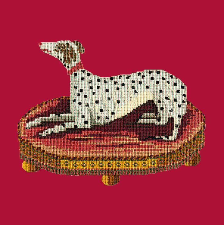 The Spotted Dog Needlepoint Kit Elizabeth Bradley Design Bright Red 