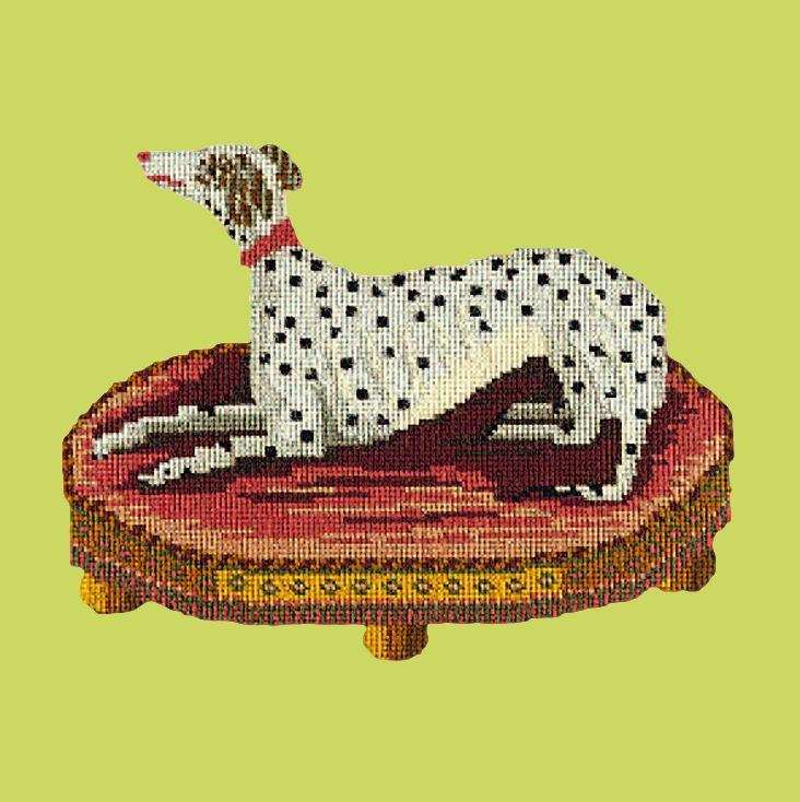 The Spotted Dog Needlepoint Kit Elizabeth Bradley Design Pale Lime 