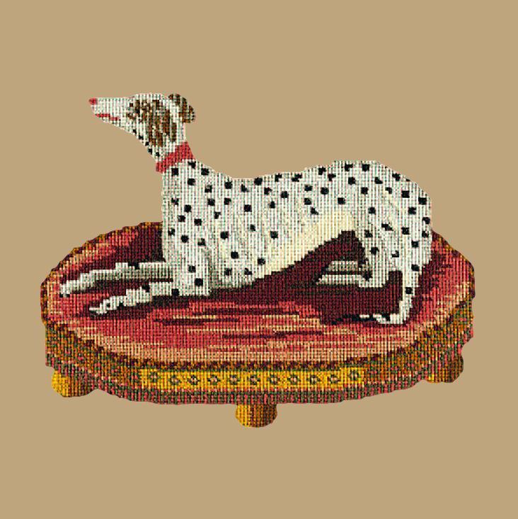 The Spotted Dog Needlepoint Kit Elizabeth Bradley Design Sand 