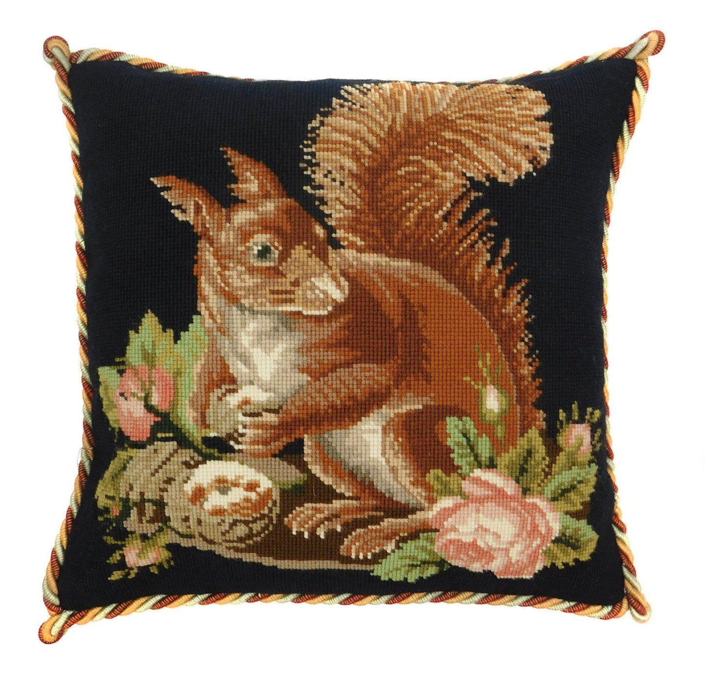 The Squirrel Needlepoint Kit Elizabeth Bradley Design Black 