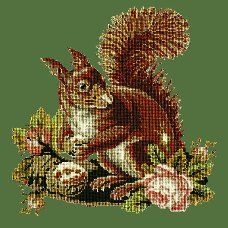 The Squirrel Needlepoint Kit Elizabeth Bradley Design Dark Green 