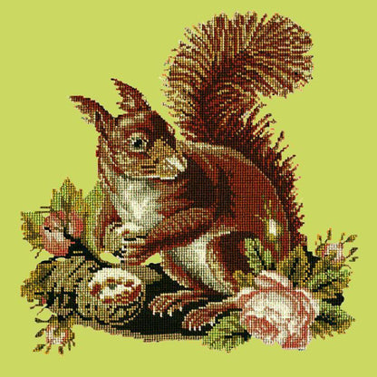 The Squirrel Needlepoint Kit Elizabeth Bradley Design Pale Lime 