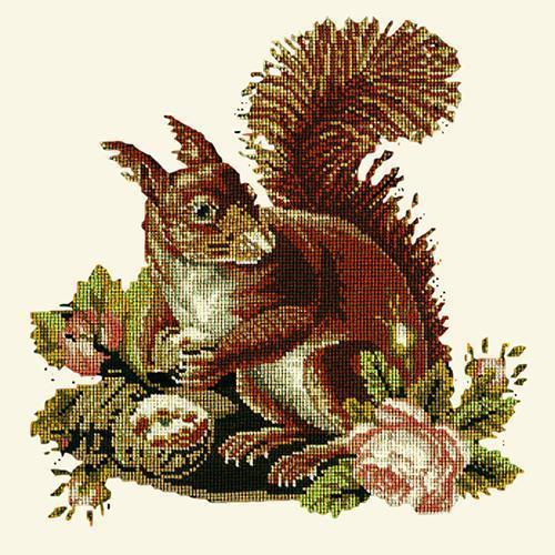 The Squirrel Needlepoint Kit Elizabeth Bradley Design Winter White 