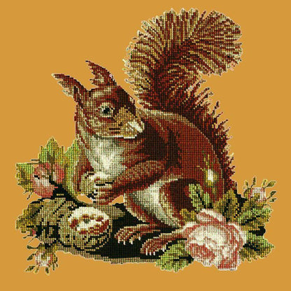 The Squirrel Needlepoint Kit Elizabeth Bradley Design Yellow 