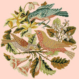 The Three Birds Needlepoint Kit Elizabeth Bradley Design Salmon Pink 