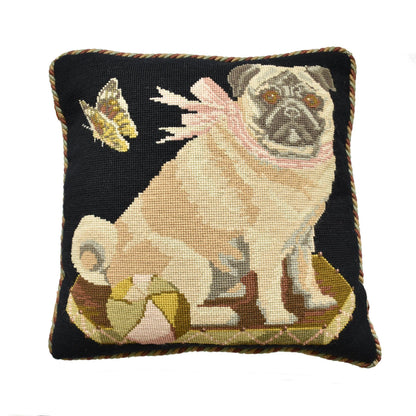 Toby the Pug Needlepoint Kit Elizabeth Bradley Design Black 