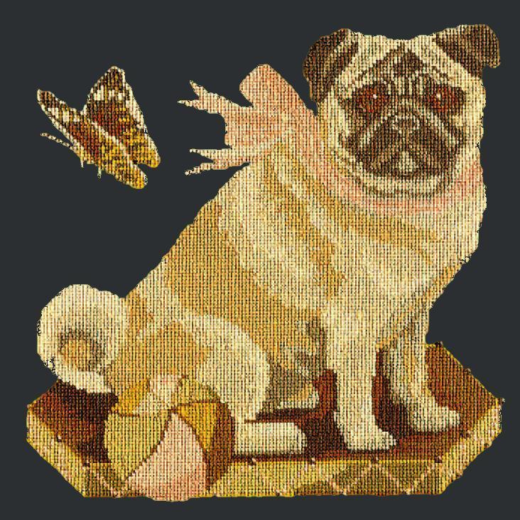 Toby the Pug Needlepoint Kit Elizabeth Bradley Design 