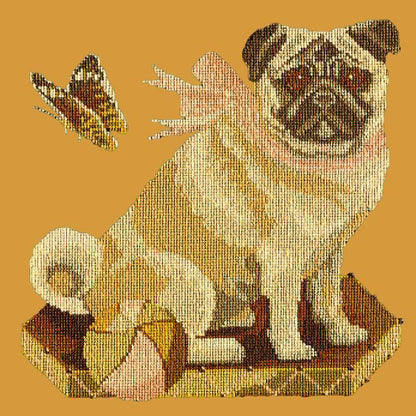 Toby the Pug Needlepoint Kit Elizabeth Bradley Design Yellow 