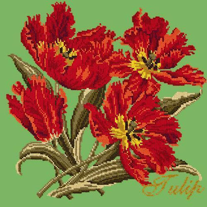 Tulip Needlepoint Kit Elizabeth Bradley Design Grass Green 