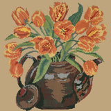Tulip Teapot Needlepoint Kit Elizabeth Bradley Design Sand 