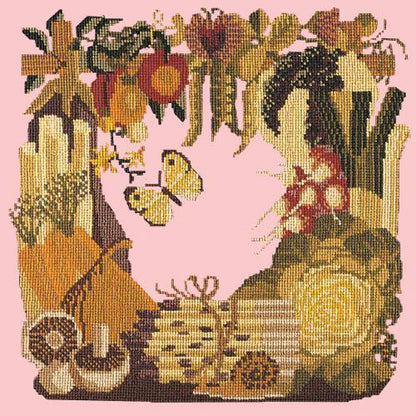 Vegetables Needlepoint Kit Elizabeth Bradley Design Pale Rose 