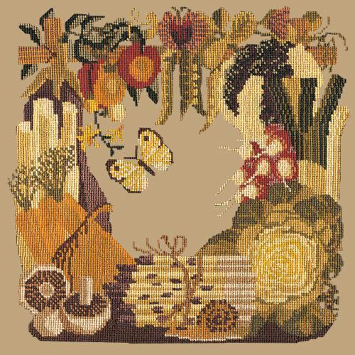 Vegetables Needlepoint Kit Elizabeth Bradley Design Sand 