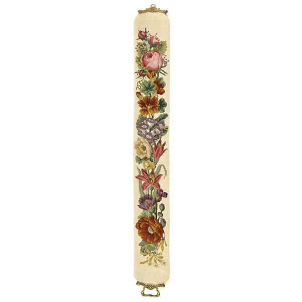 Victorian Flower Bell Pull Needlepoint Kit Elizabeth Bradley Design Cream 