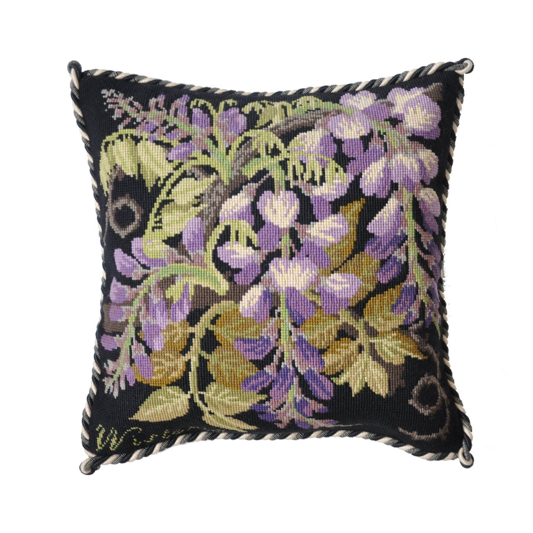 Wisteria Needlepoint Kit Elizabeth Bradley Design Black 