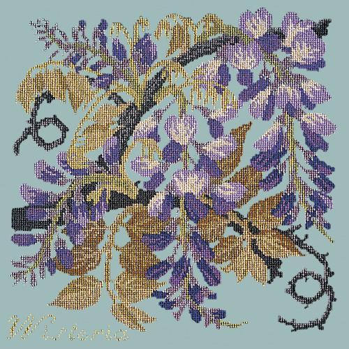 Wisteria Needlepoint Kit Elizabeth Bradley Design Pale Blue 