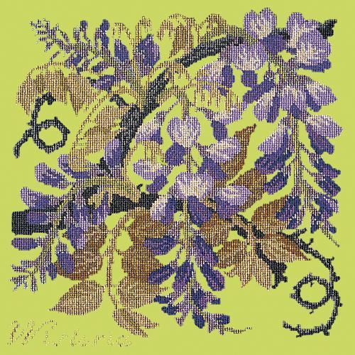 Wisteria Needlepoint Kit Elizabeth Bradley Design Pale Lime 