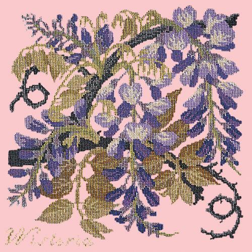 Wisteria Needlepoint Kit Elizabeth Bradley Design Pale Rose 