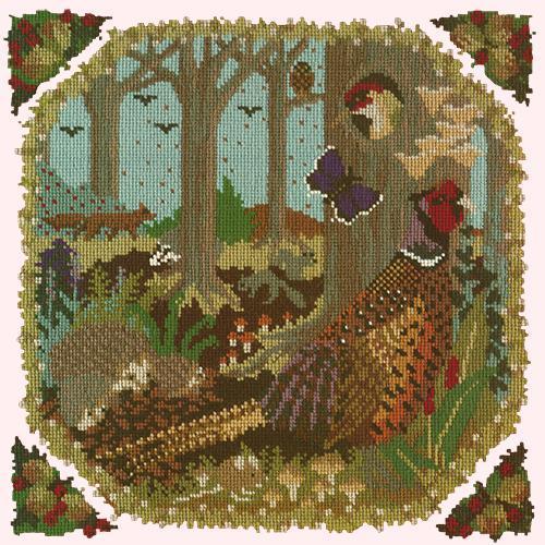 Woodland Needlepoint Kit Elizabeth Bradley Design Cream 