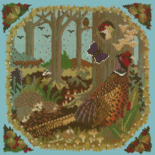 Woodland Needlepoint Kit Elizabeth Bradley Design Duck Egg Blue 