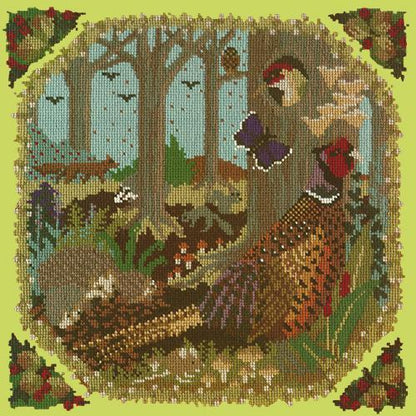 Woodland Needlepoint Kit Elizabeth Bradley Design Pale Lime 