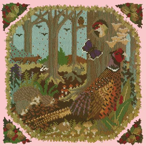 Woodland Needlepoint Kit Elizabeth Bradley Design Pale Rose 