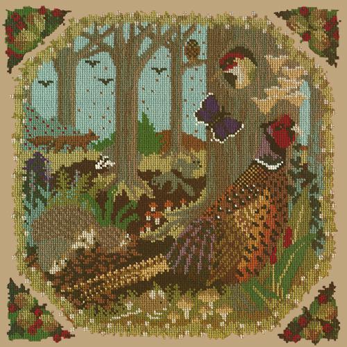 Woodland Needlepoint Kit Elizabeth Bradley Design Sand 