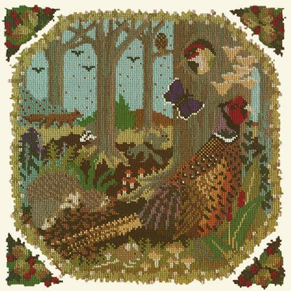 Woodland Needlepoint Kit Elizabeth Bradley Design Winter White 