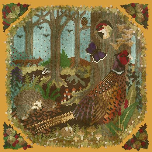 Woodland Needlepoint Kit Elizabeth Bradley Design Yellow 